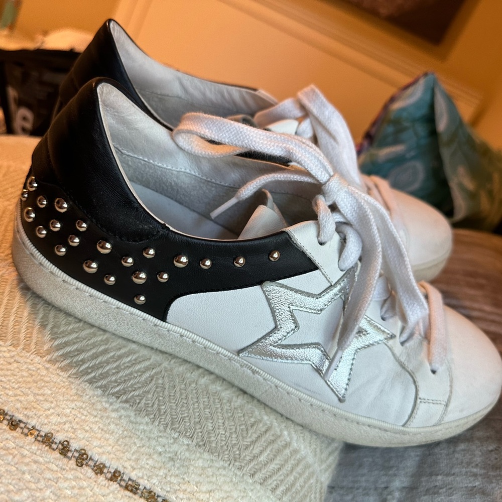 Italian leather sneakers - golden goose inspired